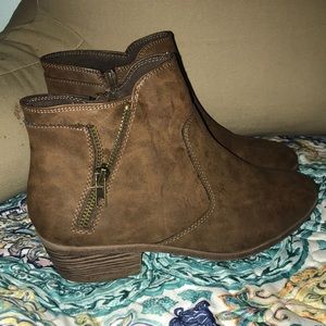 Faux Leather Ankle Booty